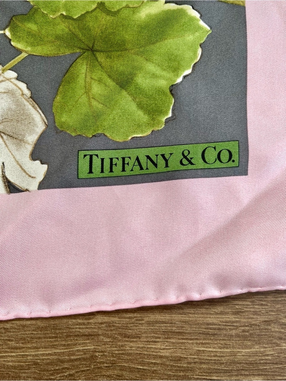 Tiffany & Co Silk Scarf Floral Bird Square Italy Designer - Picture 3 of 9